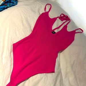 Lulu’s Hot Pink Bodysuit